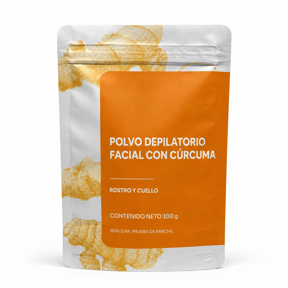 Polvo depilatorio facial con cúrcuma de 100 gramos