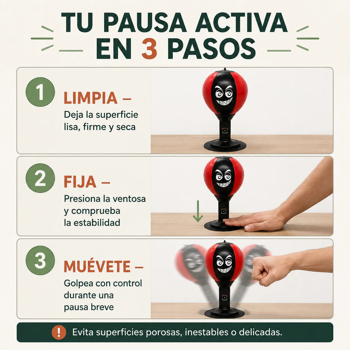 Cómo usar el saco de boxeo de escritorio Zenta Reset