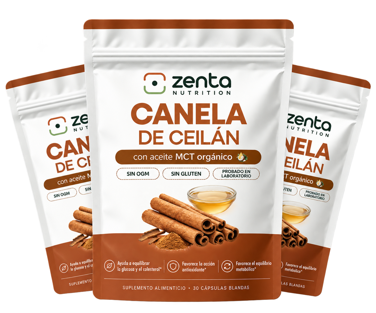 Apoyo Metabólico Natural - Canela de Ceilán 7.200 mg con Aceite MCT