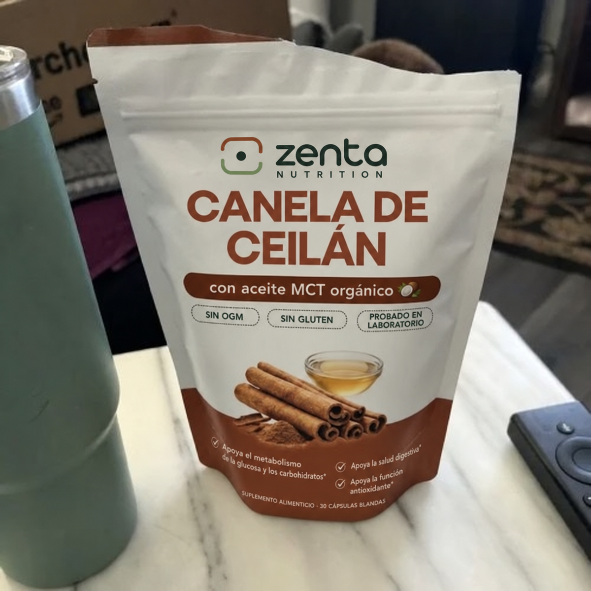 Apoyo Metabólico Natural - Canela de Ceilán 7.200 mg con Aceite MCT