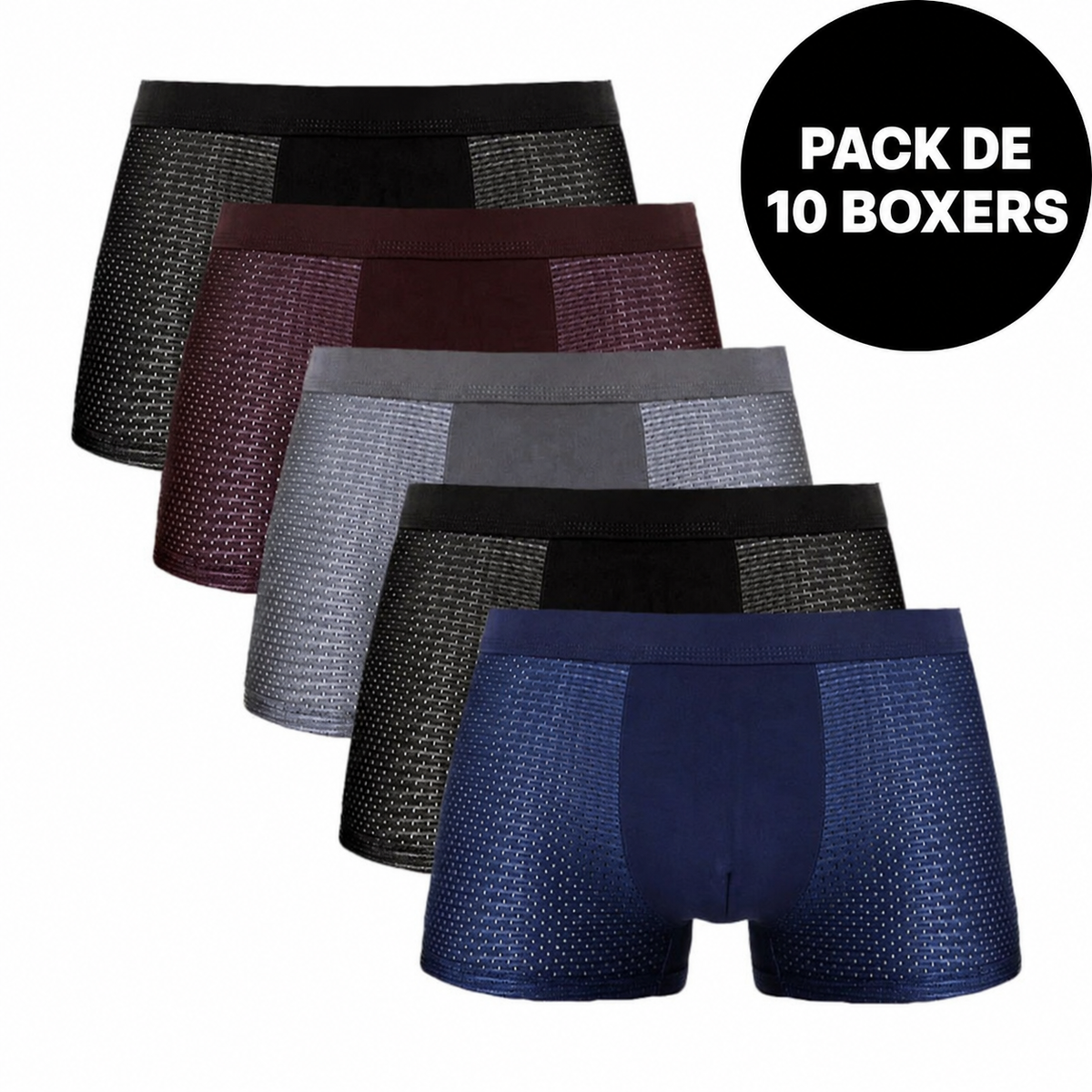 Pack de 10 boxers en colores surtidos