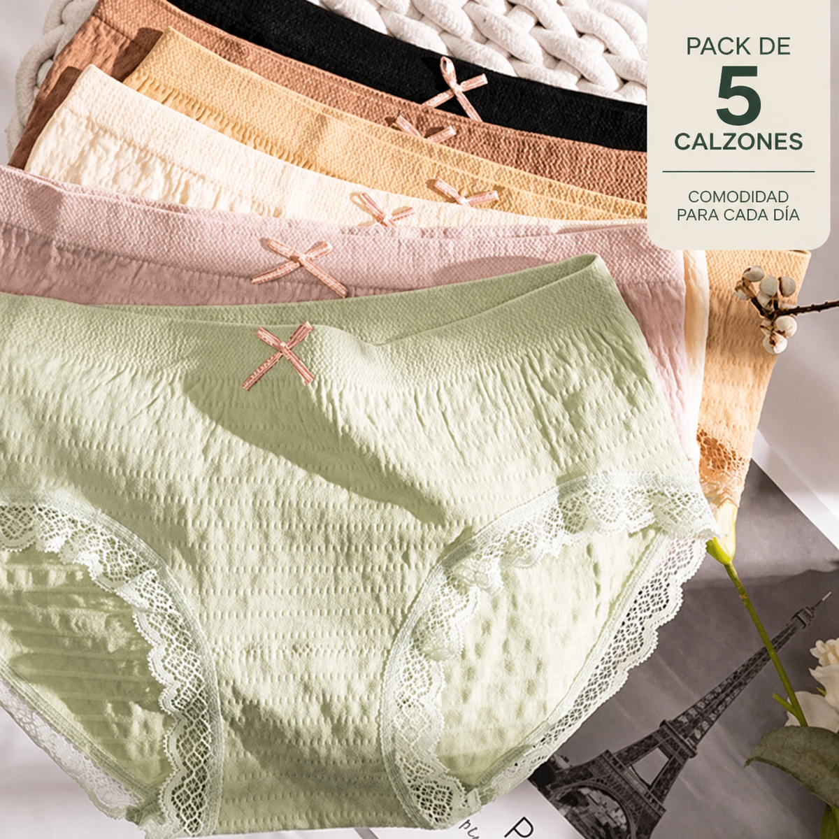 Pack de 5 calzones en colores surtidos