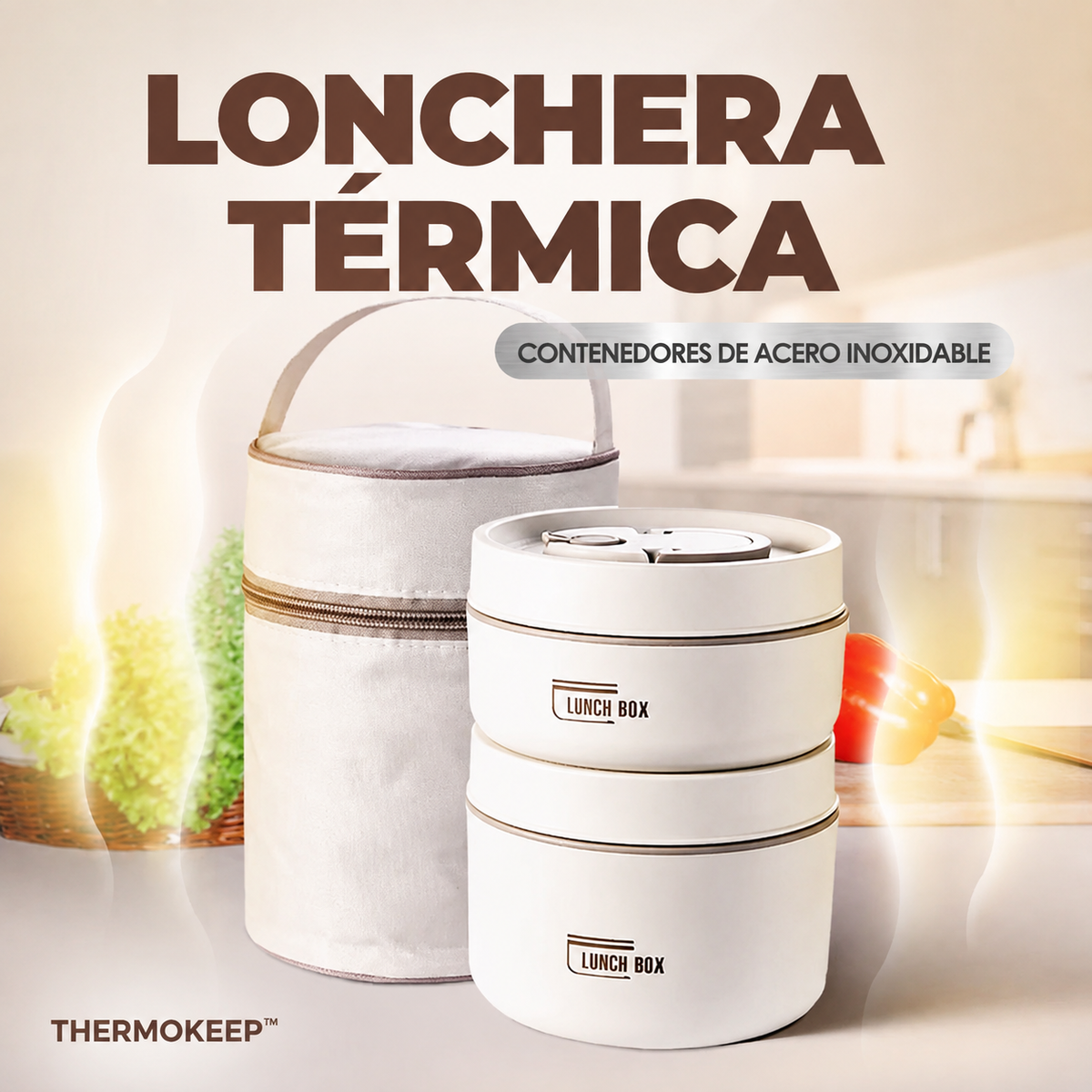 Lonchera térmica ThermoKeep con contenedores apilables
