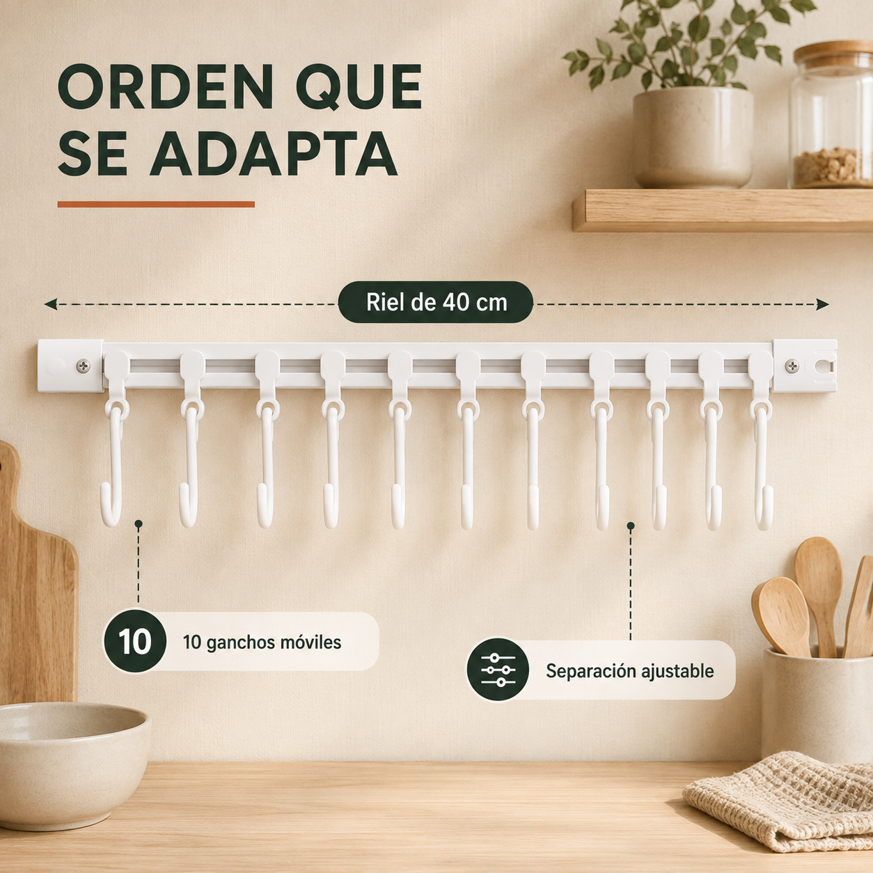 DIEZ GANCHOS QUE SE ADAPTAN