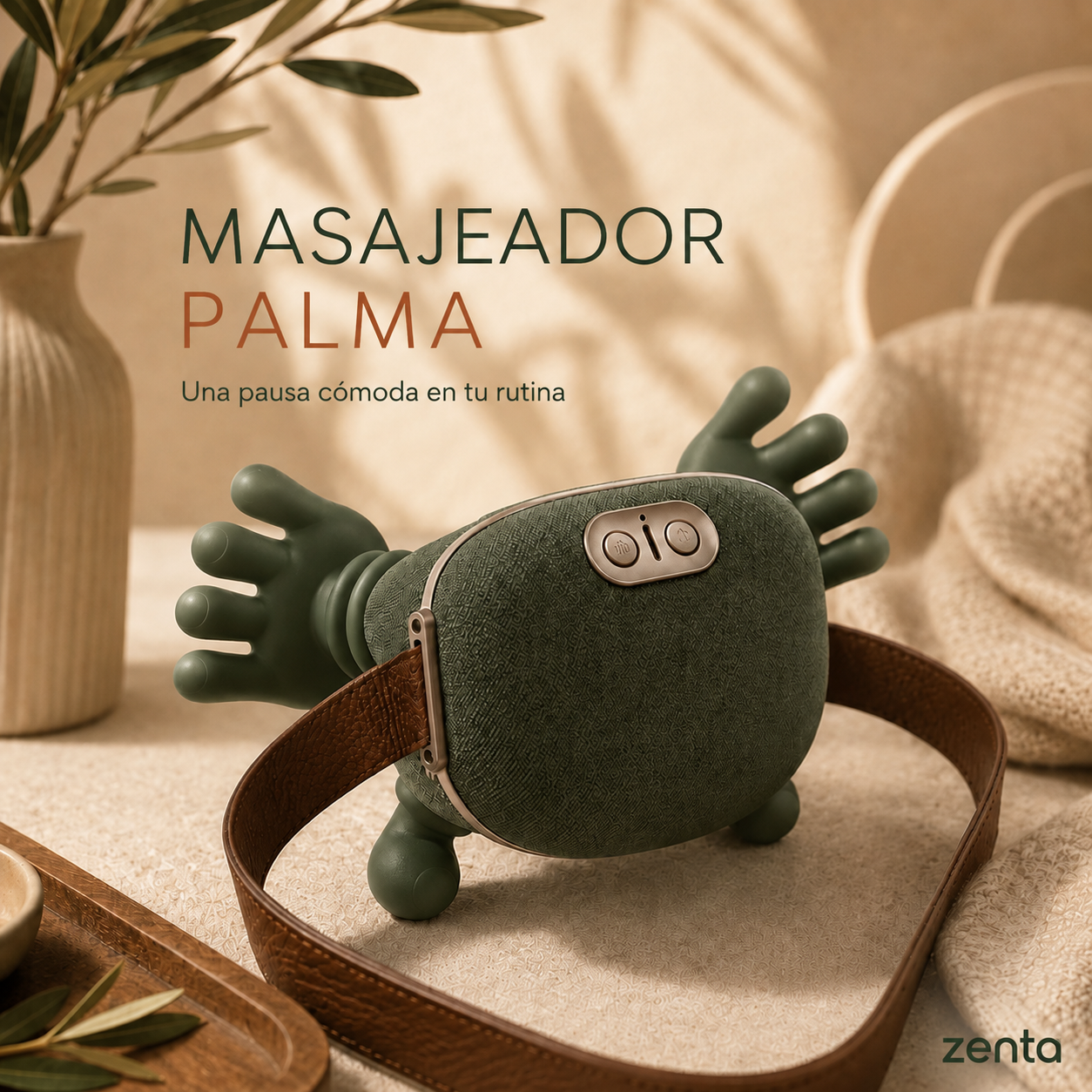 Masajeador Palma Zenta en ambiente cálido