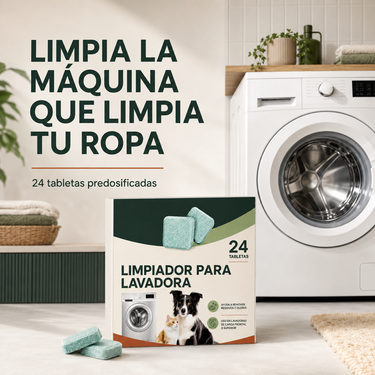 Zenta Renueva limpiador para lavadora 24 tabletas