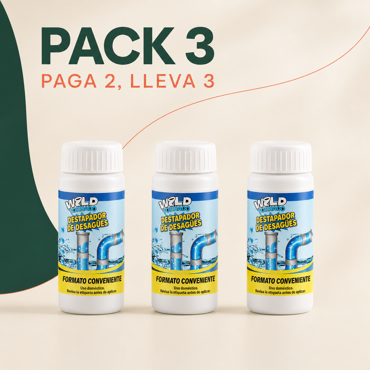 Pack 3 WildTornado Pro — paga 2 y lleva 3