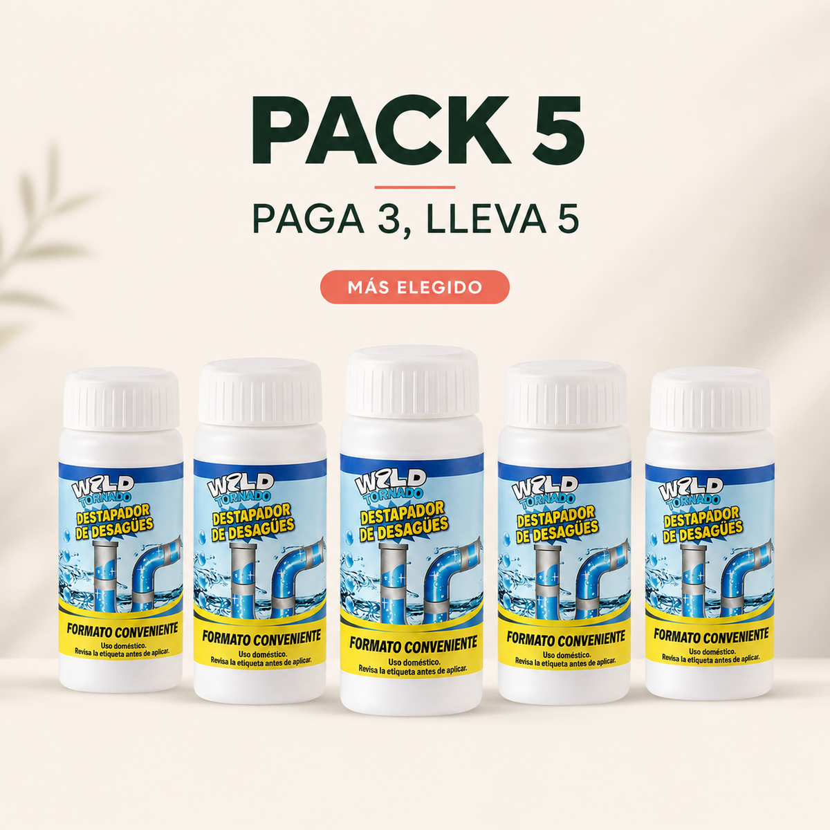 Pack 5 WildTornado Pro — paga 3 y lleva 5